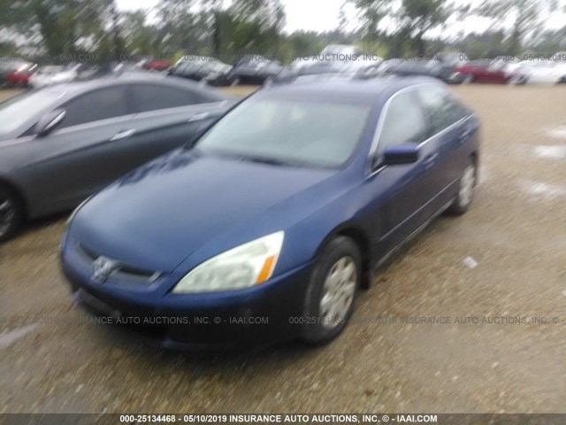 3HGCM56333G700743 - 2003 HONDA ACCORD LX BLUE photo 2