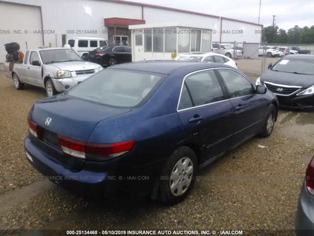 3HGCM56333G700743 - 2003 HONDA ACCORD LX BLUE photo 4