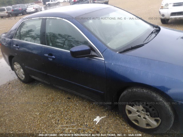 3HGCM56333G700743 - 2003 HONDA ACCORD LX BLUE photo 6