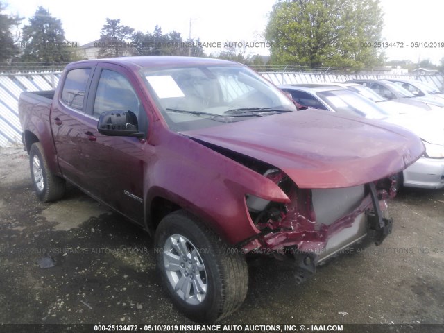 1GCGSCEN6J1237599 - 2018 CHEVROLET COLORADO LT BURGUNDY photo 1
