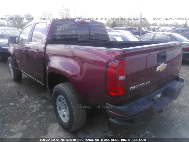 1GCGSCEN6J1237599 - 2018 CHEVROLET COLORADO LT BURGUNDY photo 3