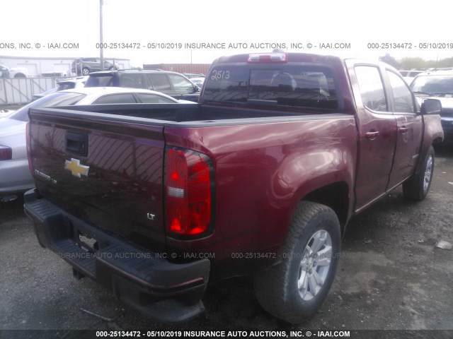 1GCGSCEN6J1237599 - 2018 CHEVROLET COLORADO LT BURGUNDY photo 4