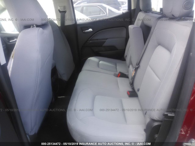 1GCGSCEN6J1237599 - 2018 CHEVROLET COLORADO LT BURGUNDY photo 8