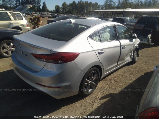 5NPD84LF5JH340069 - 2018 HYUNDAI ELANTRA SEL/VALUE/LIMITED SILVER photo 4