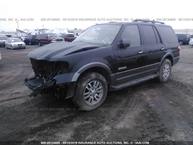 1FMFU15587LA51517 - 2007 FORD EXPEDITION XLT BLACK photo 2