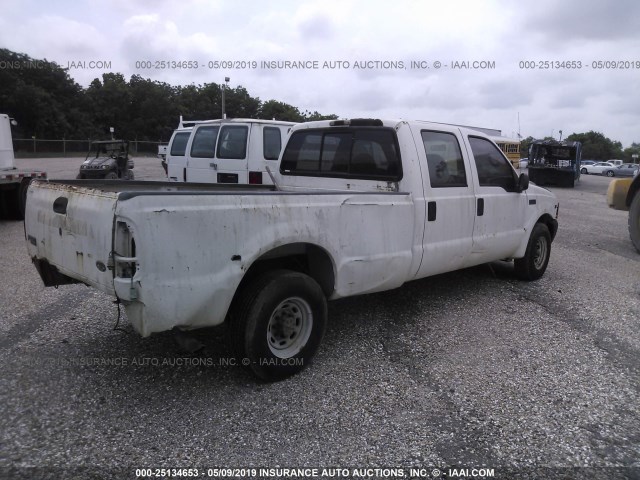 3FTSW30L21MA31655 - 2001 FORD F350 SRW SUPER DUTY WHITE photo 4