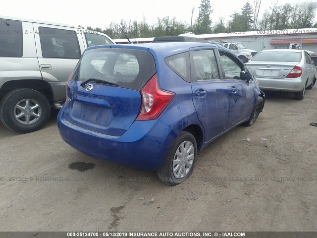 3N1CE2CP6FL352470 - 2015 NISSAN VERSA NOTE S/S PLUS/SV/SL/SR BLUE photo 4
