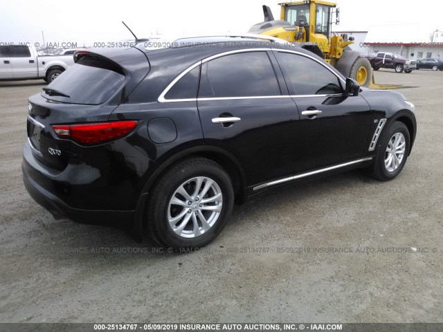 JN8CS1MU6EM451349 - 2014 INFINITI QX70 BLACK photo 4