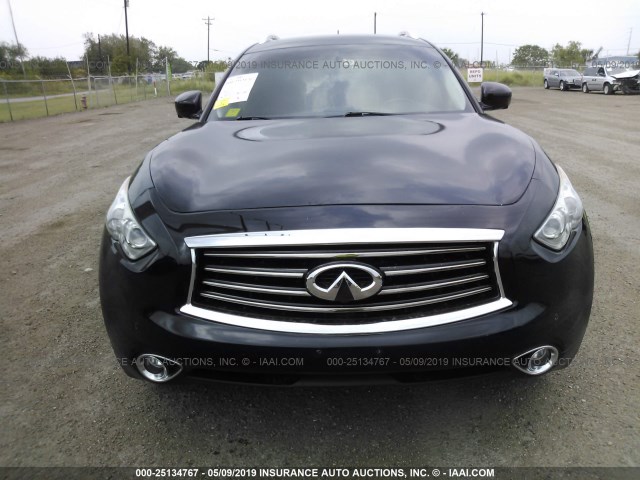 JN8CS1MU6EM451349 - 2014 INFINITI QX70 BLACK photo 6