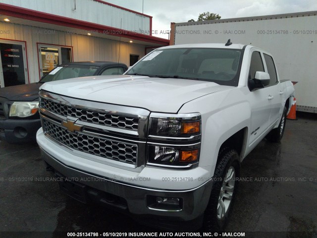 3GCUKREC2FG528324 - 2015 CHEVROLET SILVERADO K1500 LT WHITE photo 2