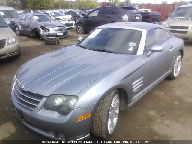 1C3AN69L14X003397 - 2004 CHRYSLER CROSSFIRE LIMITED Light Blue photo 2