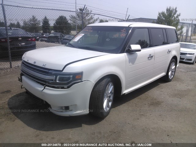 2FMGK5D81DBD10678 - 2013 FORD FLEX WHITE photo 2