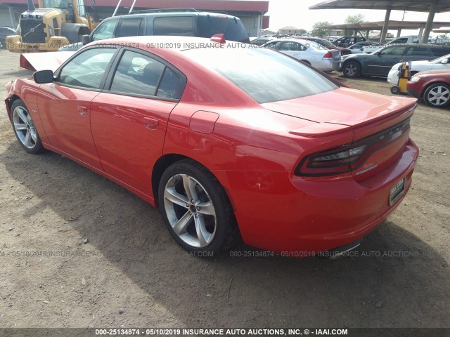 2C3CDXCT5HH607927 - 2017 DODGE CHARGER R/T RED photo 3