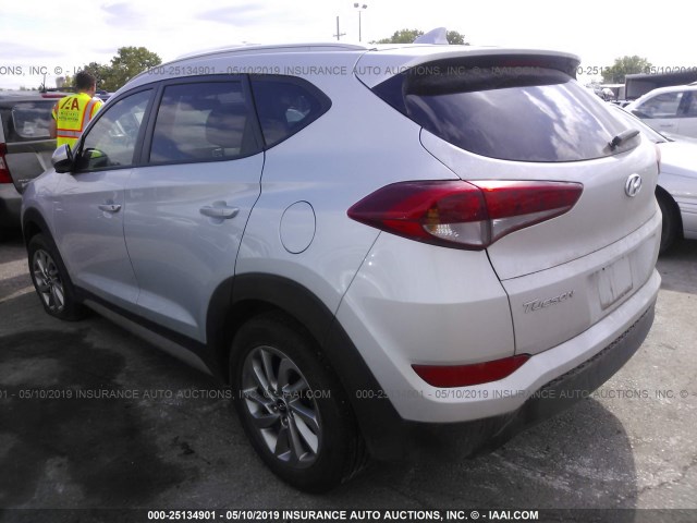 KM8J33A40JU664514 - 2018 HYUNDAI TUCSON LIMITED/SPORT AND ECO/SE SILVER photo 3