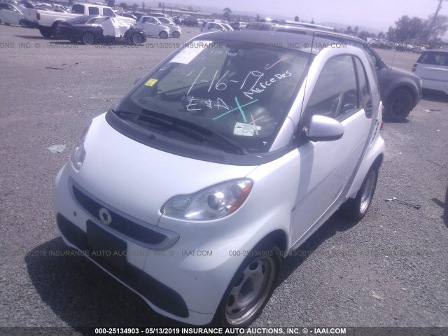 WMEEJ9AA4FK827867 - 2015 SMART FORTWO ELECTRIC WHITE photo 2