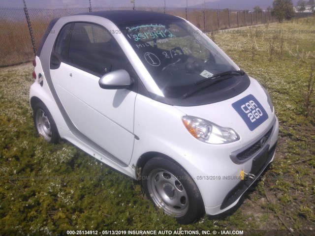 WMEEJ9AA9FK828500 - 2015 SMART FORTWO ELECTRIC WHITE photo 1