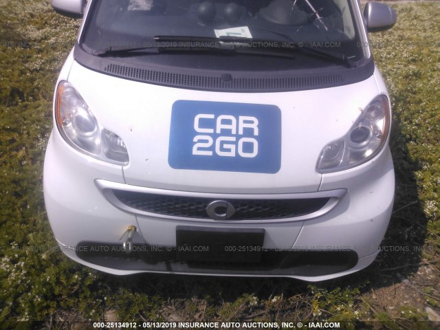 WMEEJ9AA9FK828500 - 2015 SMART FORTWO ELECTRIC WHITE photo 6