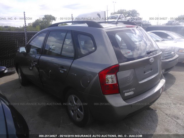 KNAHG8C88A7300342 - 2010 KIA RONDO LX GRAY photo 3