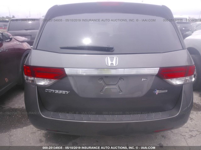 5FNRL5H65FB092544 - 2015 HONDA ODYSSEY EXL GRAY photo 6