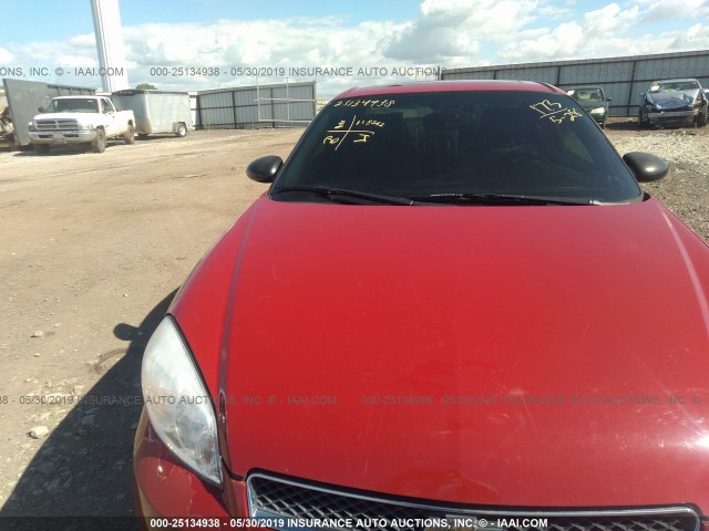 2G1WL16C079308013 - 2007 CHEVROLET MONTE CARLO  RED photo 6