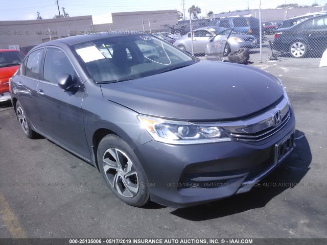 1HGCR2F31HA046878 - 2017 HONDA ACCORD LX GRAY photo 1