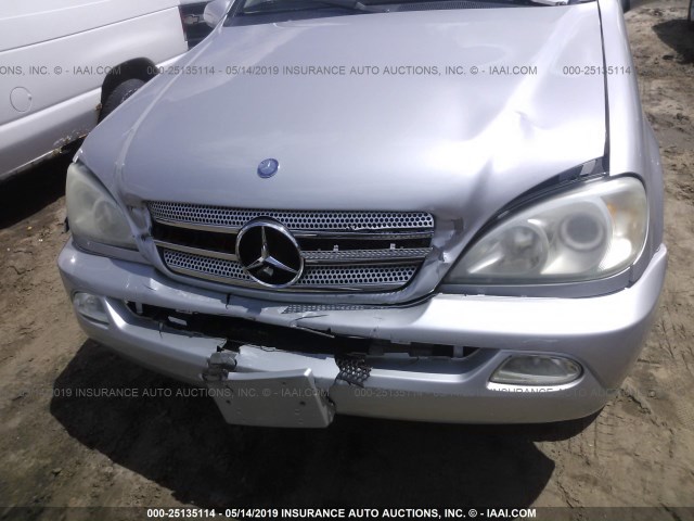 4JGAB57EX3A405449 - 2003 MERCEDES-BENZ ML 350 SILVER photo 6