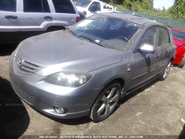 JM1BK144261517583 - 2006 MAZDA 3 HATCHBACK GRAY photo 2