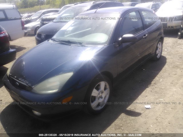 3FAFP31373R151556 - 2003 FORD FOCUS ZX3 Navy photo 2