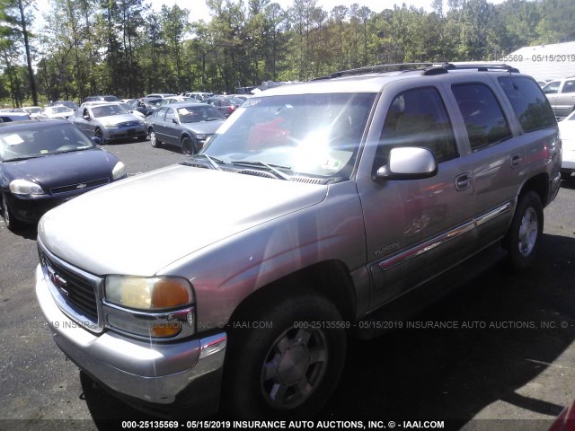 1GKEK13T11R173703 - 2001 GMC YUKON GRAY photo 2