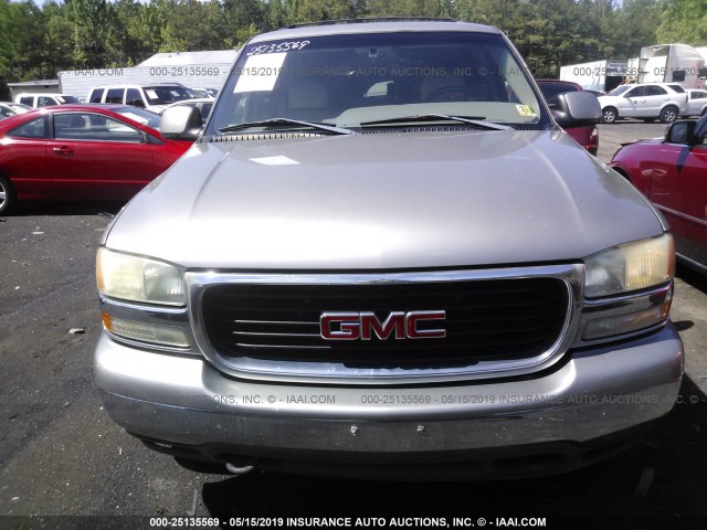 1GKEK13T11R173703 - 2001 GMC YUKON GRAY photo 6