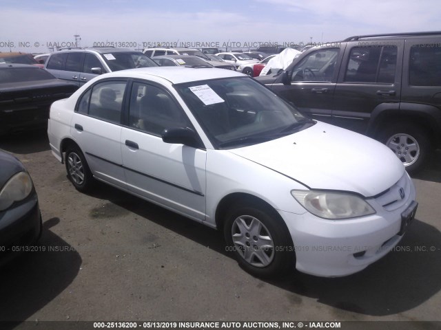 2HGES16355H609192 - 2005 HONDA CIVIC DX VP WHITE photo 1