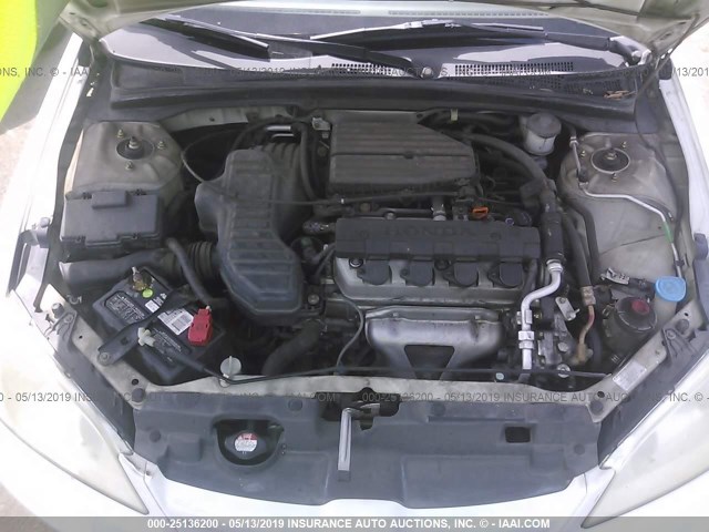 2HGES16355H609192 - 2005 HONDA CIVIC DX VP WHITE photo 10
