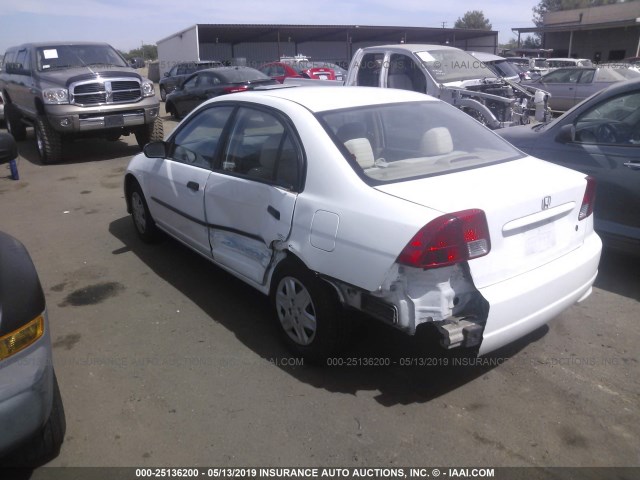 2HGES16355H609192 - 2005 HONDA CIVIC DX VP WHITE photo 3