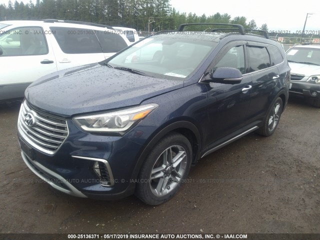 KM8SRDHF5HU192014 - 2017 HYUNDAI SANTA FE SE/LIMITED BLUE photo 2