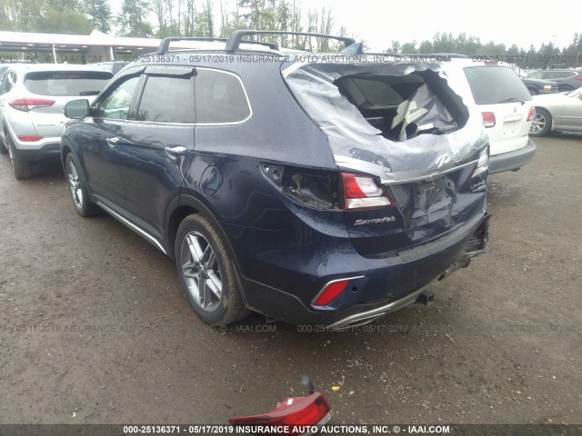 KM8SRDHF5HU192014 - 2017 HYUNDAI SANTA FE SE/LIMITED BLUE photo 3