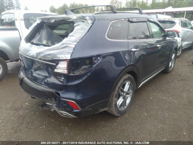 KM8SRDHF5HU192014 - 2017 HYUNDAI SANTA FE SE/LIMITED BLUE photo 4