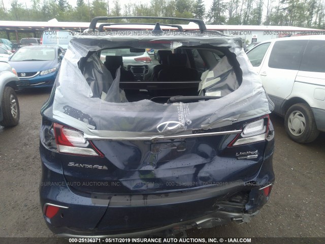 KM8SRDHF5HU192014 - 2017 HYUNDAI SANTA FE SE/LIMITED BLUE photo 6