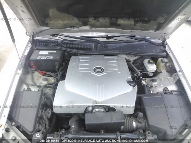 1G6DP567750138059 - 2005 CADILLAC CTS HI FEATURE V6 SILVER photo 10