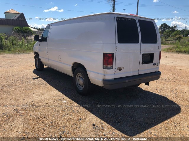 1FTRE14W35HB33387 - 2005 FORD ECONOLINE E150 VAN WHITE photo 3