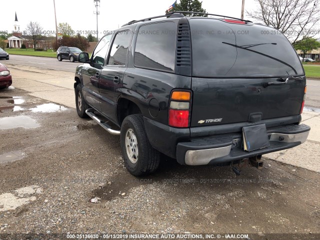 1GNEK13T16R106478 - 2006 CHEVROLET TAHOE BLACK photo 3