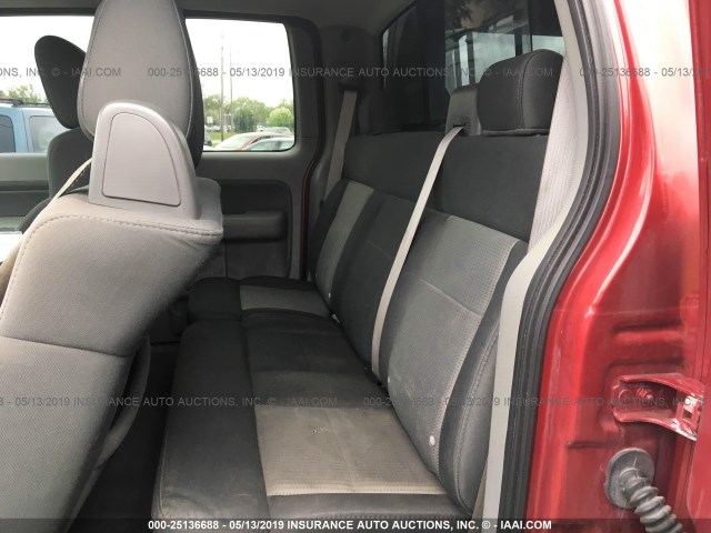 1FTVX145X7NA57526 - 2007 FORD F150 MAROON photo 8