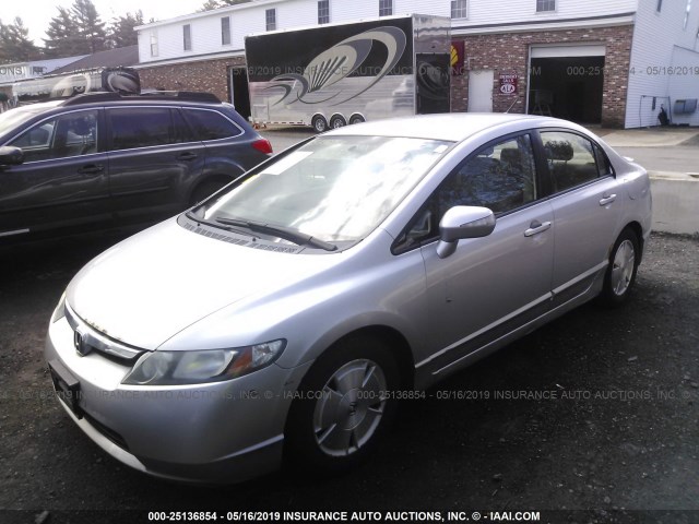 JHMFA36297S021539 - 2007 HONDA CIVIC HYBRID SILVER photo 2