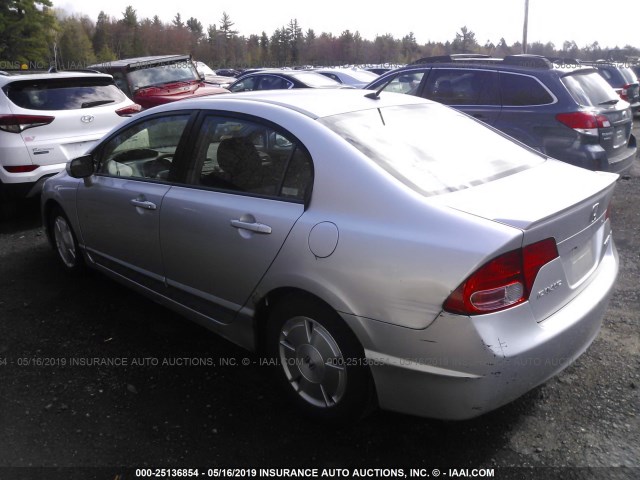 JHMFA36297S021539 - 2007 HONDA CIVIC HYBRID SILVER photo 3