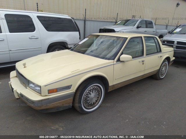 1G6KS6986GU810964 - 1986 CADILLAC SEVILLE YELLOW photo 2