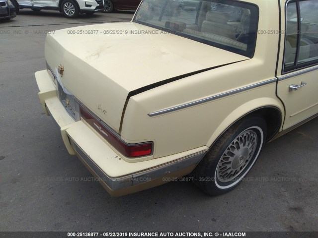 1G6KS6986GU810964 - 1986 CADILLAC SEVILLE YELLOW photo 6