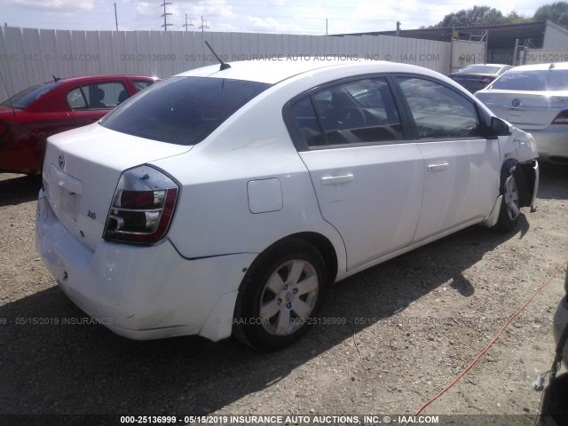 3N1AB61E87L703132 - 2007 NISSAN SENTRA 2.0/2.0S/2.0SL WHITE photo 4