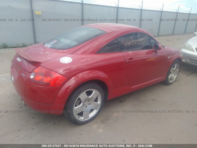 TRUWT28NX11008265 - 2001 AUDI TT QUATTRO RED photo 4