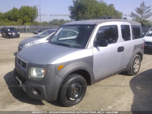 5J6YH275X4L024894 - 2004 HONDA ELEMENT EX SILVER photo 2