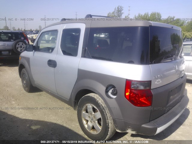 5J6YH275X4L024894 - 2004 HONDA ELEMENT EX SILVER photo 3