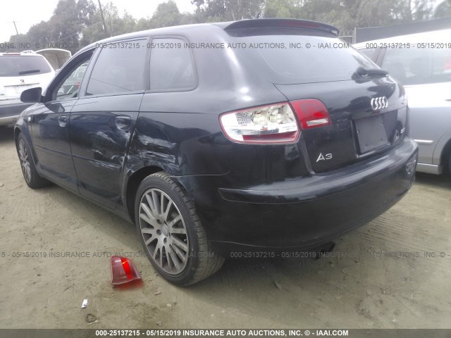 WAUMF78P76A006503 - 2006 AUDI A3 2.0 SPORT BLACK photo 3